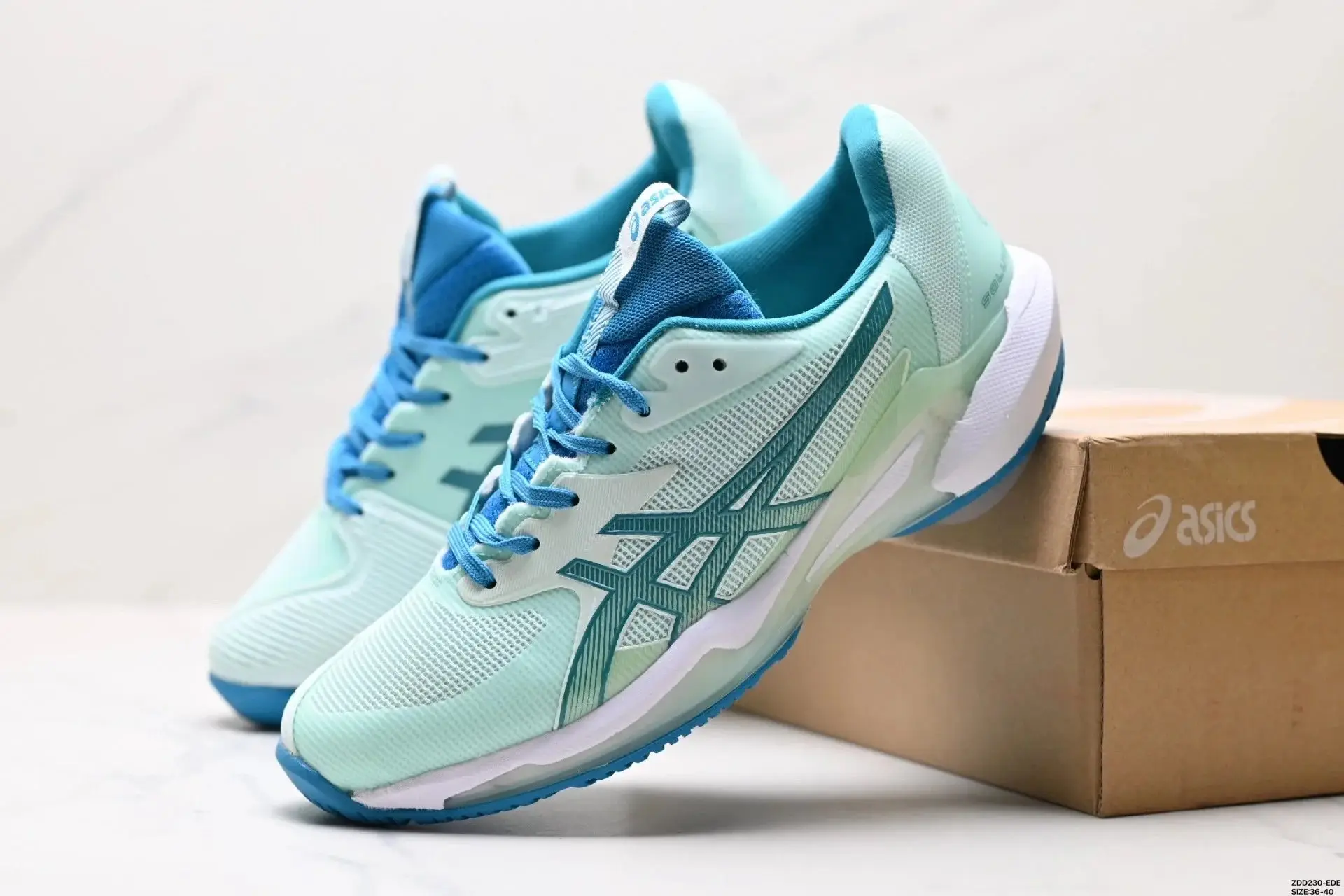 ASICS Gel-Resolution 8 Women's Tennis Shoes - Mint Tint/Blue Bliss 1